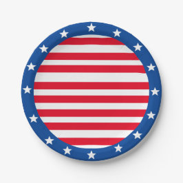 US Flagge Pappteller