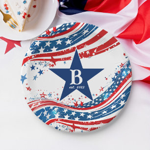 US Flagge Pappteller
