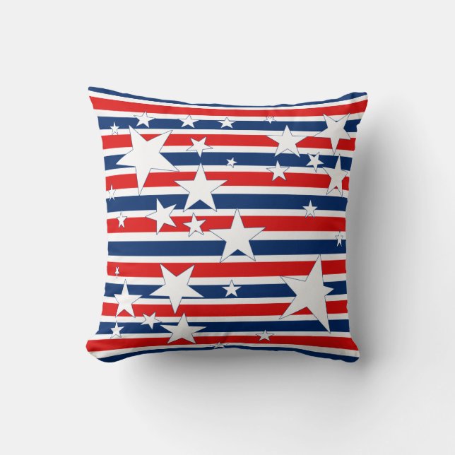 US Flagge Patriotic Pillow Kissen (Vorderseite)