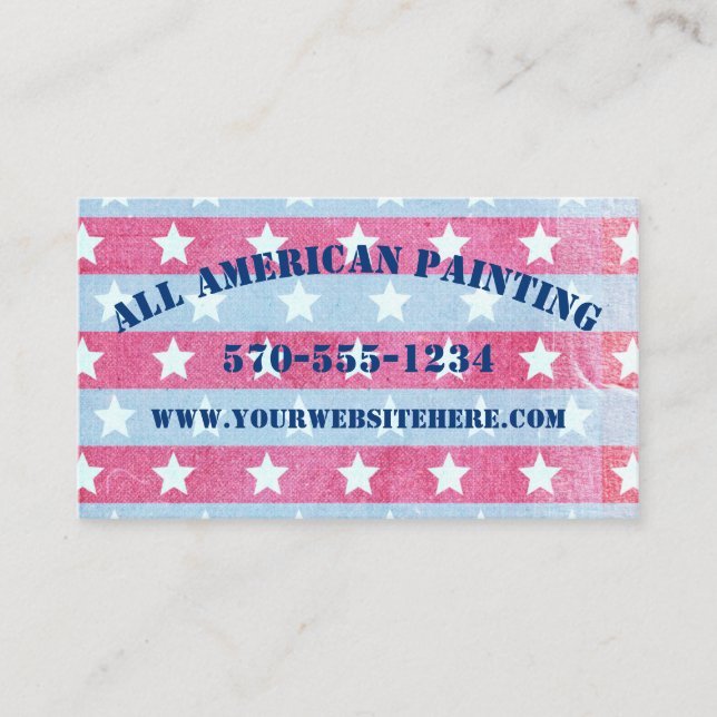 US Flagge Patriotic Red White und Blue Visitenkarte (Vorderseite)