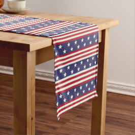 US Flagge patriotische Americana-USA-Flagge Mittelgroßer Tischläufer