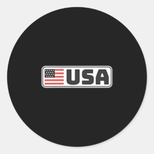 US-Flagge Patriotische Amerikaner Stolz Vereinigte Runder Aufkleber