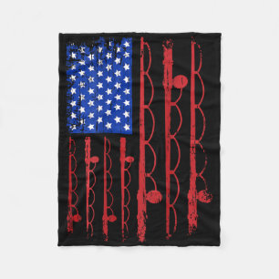 US-Flagge Patriotische Angelgeschenke 4. Juli Desi Fleecedecke