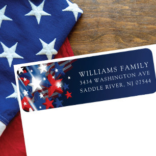 US Flagge - Patriotische Rücksendeadresse