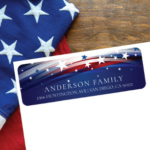 US Flagge - Patriotische Rücksendeadresse
