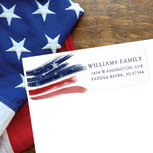 US Flagge - Patriotische Rücksendeadresse