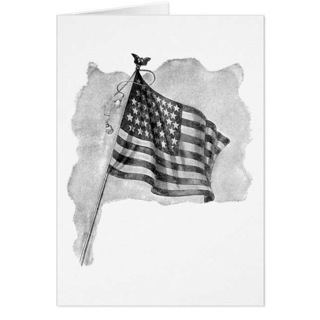 US-Flagge Patriotische Vintage Kunst (Vorne)