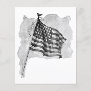 US-Flagge Patriotische Vintage Kunst Flyer