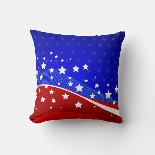 US Flagge Patriotisches Design Kissen (Vorderseite)