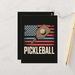 US-Flagge Pickleball Postkarte