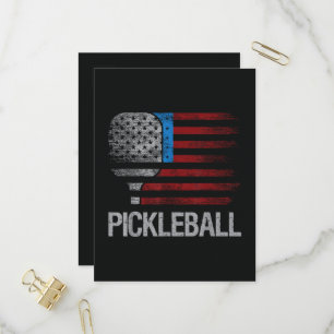 US-Flagge Pickleball-Spieler Paddleball-Liebhaber Einladungspostkarte