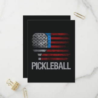 US-Flagge Pickleball-Spieler Paddleball-Liebhaber Einladungspostkarte