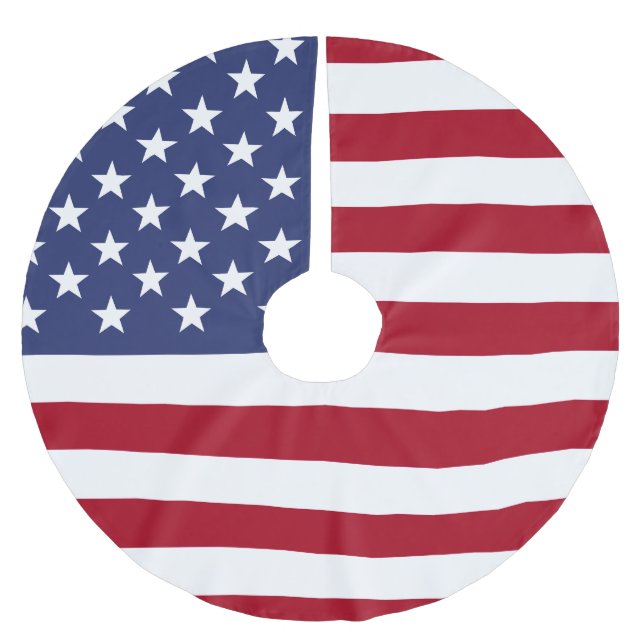 US-Flagge Polyester Weihnachtsbaumdecke (Vorderseite)
