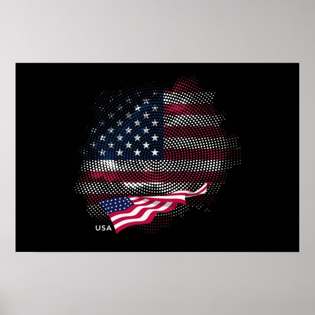 US-Flagge Poster (Vorne)