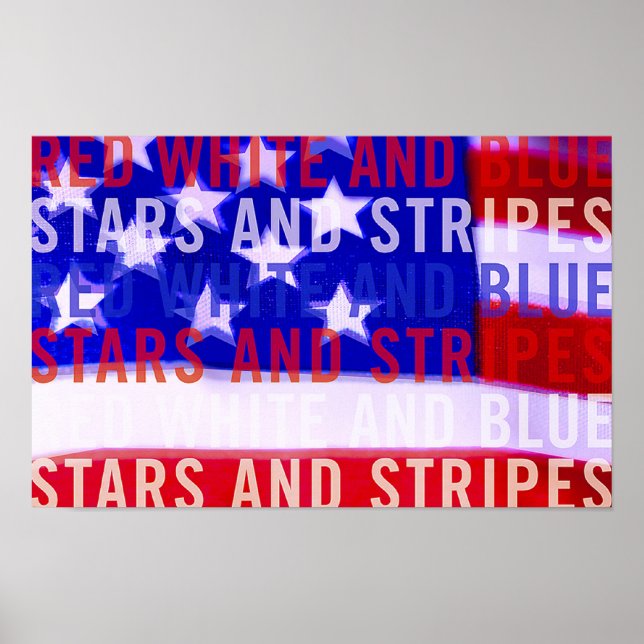 US Flagge-Poster Poster (Vorne)