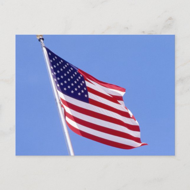 US Flagge Postkarte (Vorderseite)
