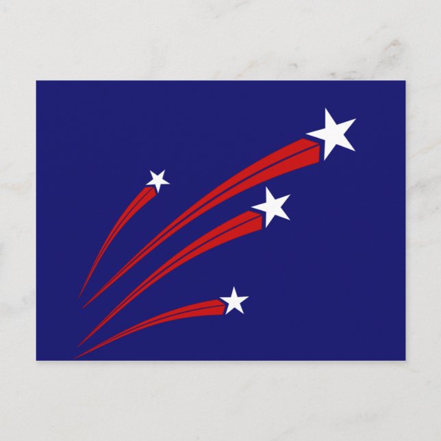 US Flagge Postkarte (Vorderseite)