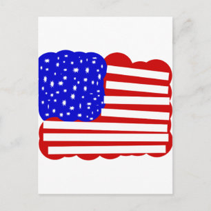 US-Flagge Postkarte