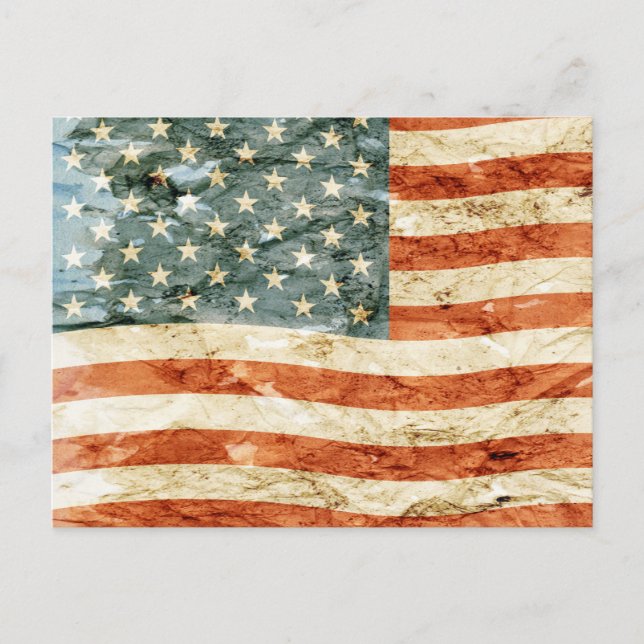 US Flagge Postkarte (Vorderseite)