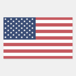 US-Flagge Rechteckiger Aufkleber