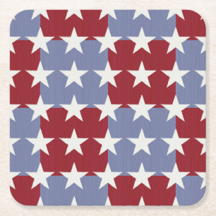 US Flagge Rechteckiger Pappuntersetzer