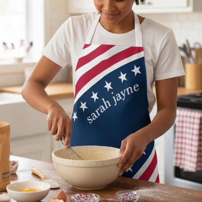 US Flagge Red White Blue Schürze (Get ready to bake delicious treats for the 4th! )