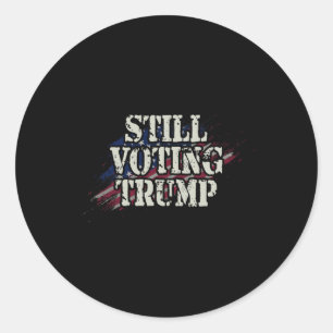 US-Flagge Retro Trump Shirt - Wahlverurteilter Fel Runder Aufkleber