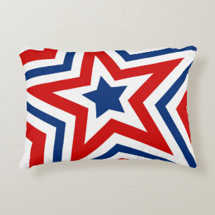 US Flagge rot, weiß und blau Dekokissen