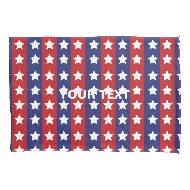 US Flagge Rot Weiß und Blau Kissenbezug (Vorderseite)