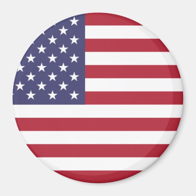 US-Flagge rot weiß und blau Magnet (Vorne)