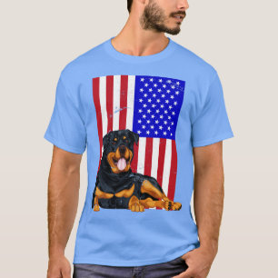 US-Flagge Rottweiler T-Shirt