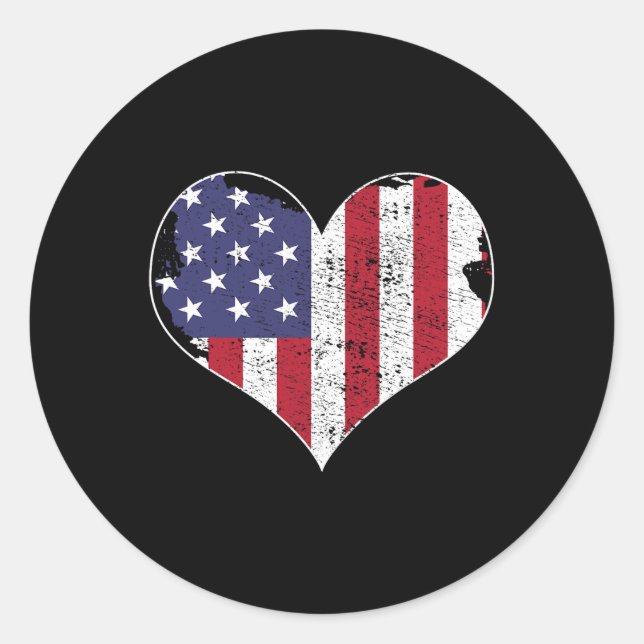 US-Flagge Runder Aufkleber (Vorderseite)