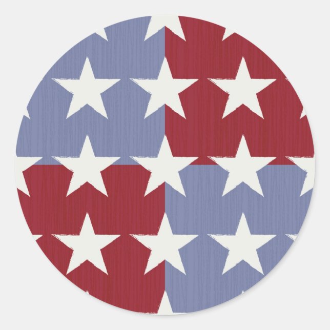 US Flagge Runder Aufkleber (Vorderseite)