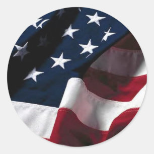 US-Flagge Runder Aufkleber