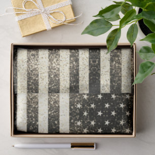 US-Flagge Rustikale Goldfische Glitzern Seidenpapier