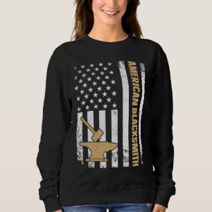 US-Flagge-Schmieden Amboss & Hammer Amerikanischer Sweatshirt