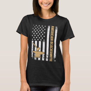 US-Flagge-Schmieden Amboss & Hammer Amerikanischer T-Shirt