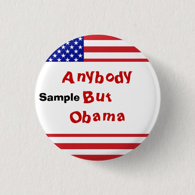 US-Flagge - Schreiben Sie Ihren eigenen Text Button (Vorderseite)