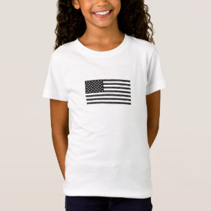 US-Flagge Schwarz-Weiß-Vintag-Retro T-Shirt