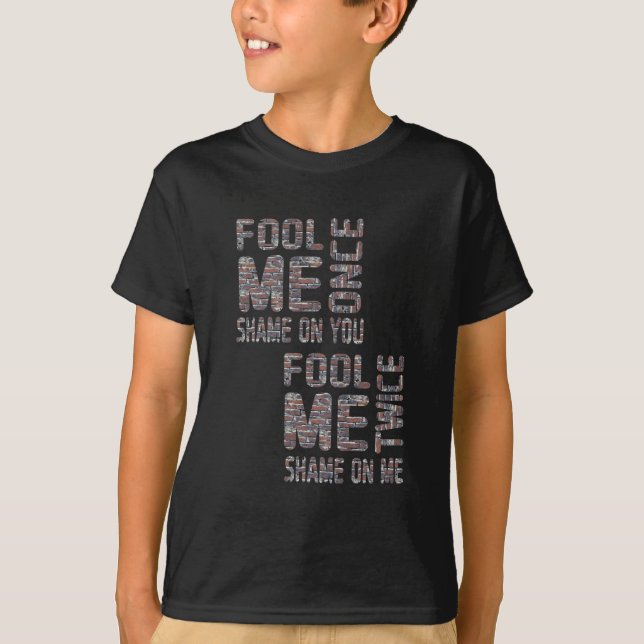 US-Flagge Schwarz-Weiß-Vintag-Retro T-Shirt (Vorderseite)