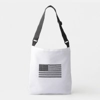 US-Flagge Schwarz-Weiß-Vintag-Retro