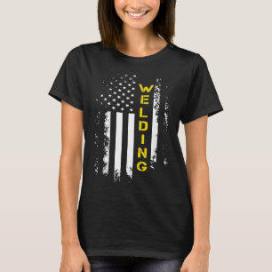 US-Flagge Schweißen Amerikanische Flagge Schweiße T-Shirt