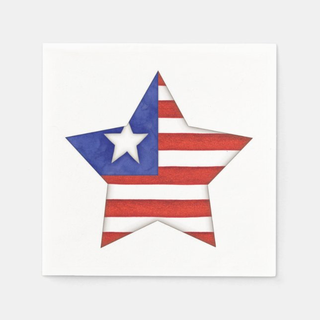US Flagge Serviette (Vorderseite)