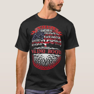 US-Flagge skandinavisches amerikanisches Anbau mit T-Shirt