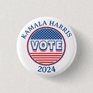 US Flagge stimmen USA ab - Wahl Button