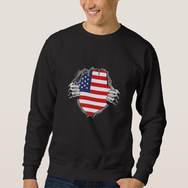 US-Flagge   Sweatshirt (Vorderseite)