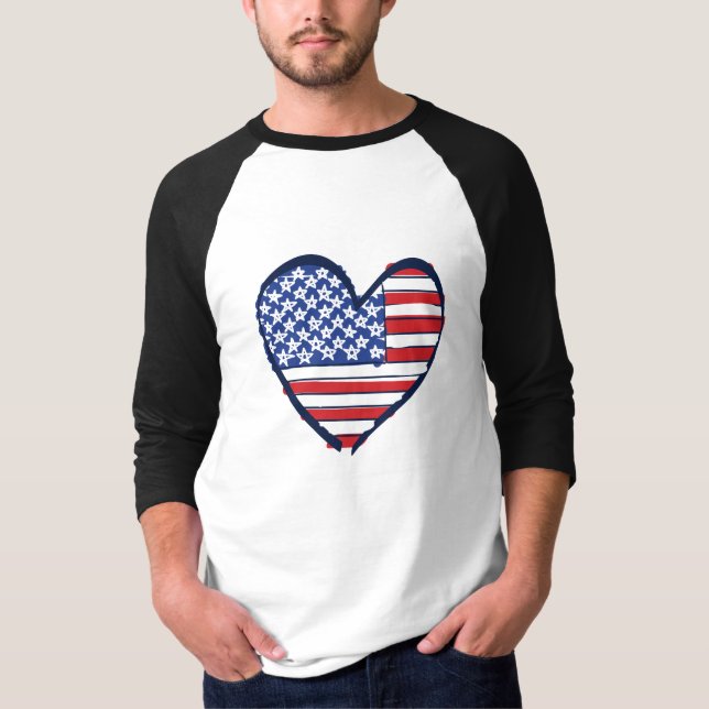 US-Flagge T-Shirt (Vorderseite)