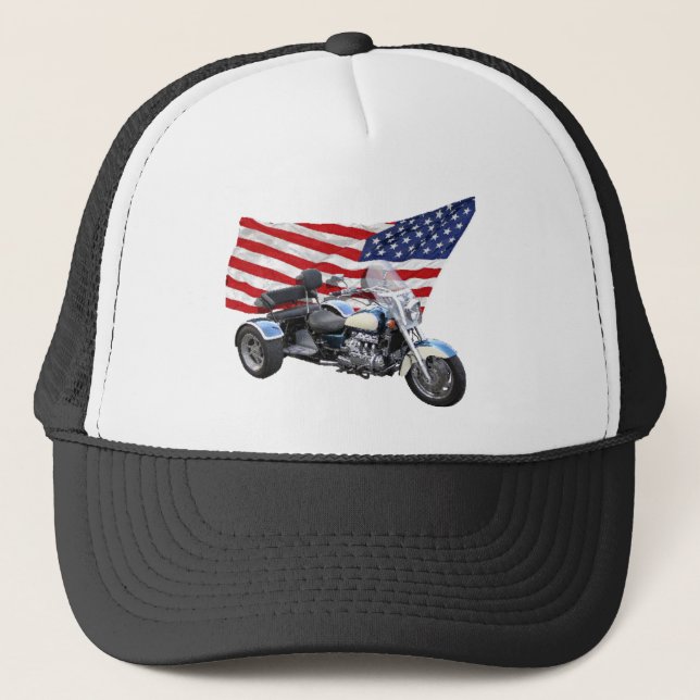US Flagge Trike Truckerkappe (Vorderseite)