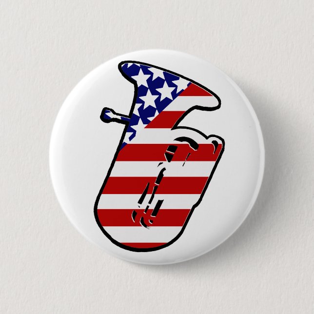 US Flagge Tuba Button (Vorderseite)