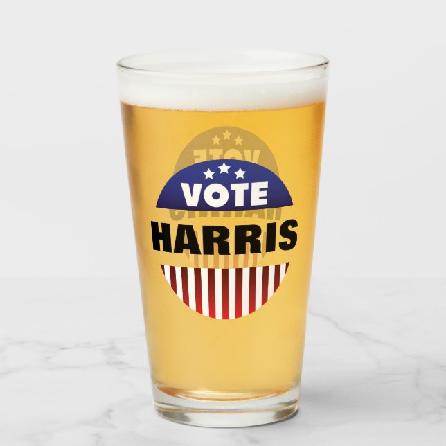 US Flagge - Typografie bei der Abstimmung - Wahlen Glas (Vorne (Gefüllt))